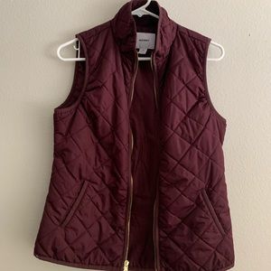 Burgundy Quilted Vest
